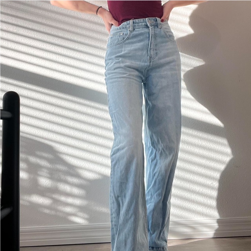GREY LAB High Rise Flare Jeans